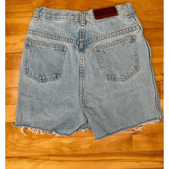 Vintage 80s Jean Shorts, High Rise Light Wash Cutoffs, Geoffrey Hunter 24"W, 0-2 - Picture 2 of 10